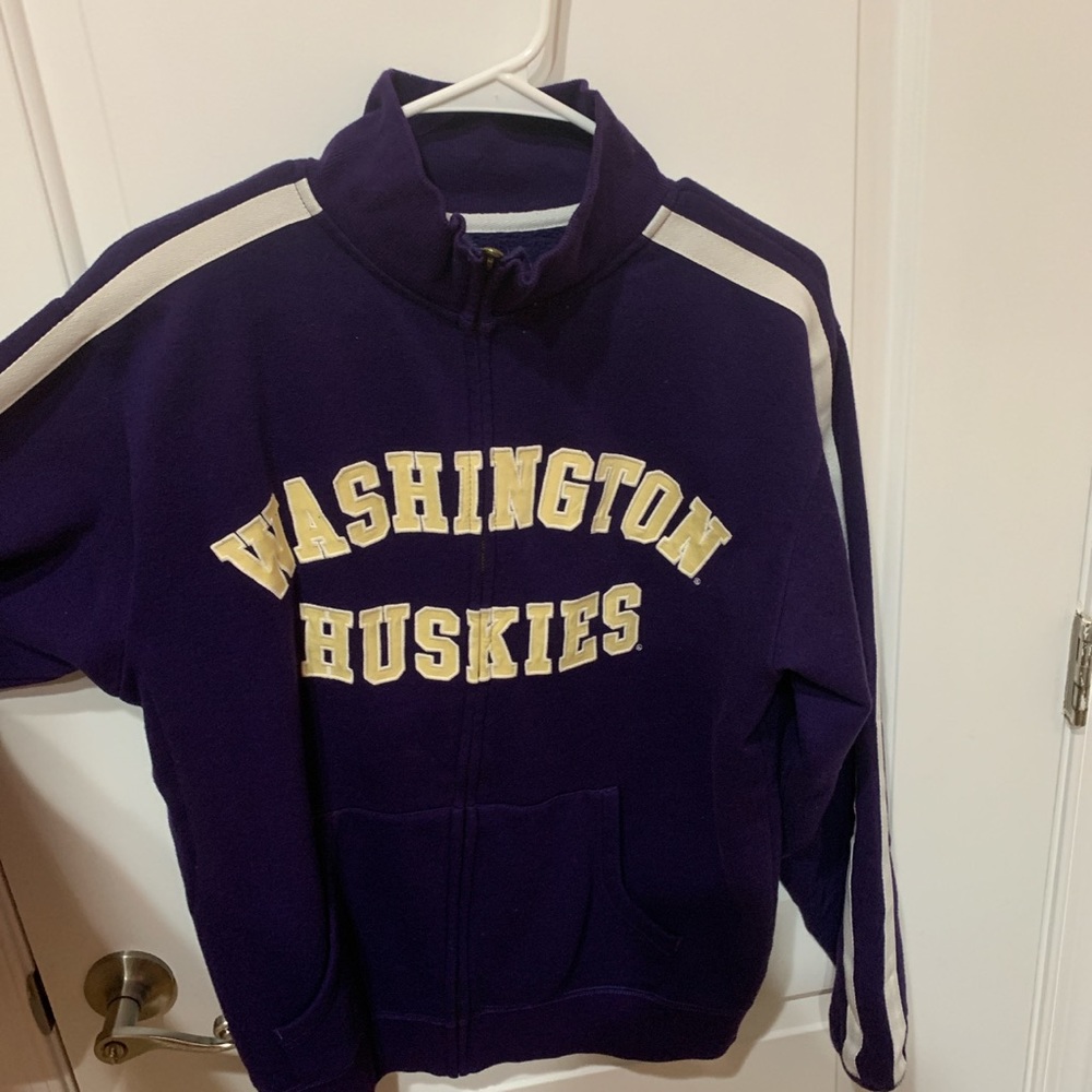 MENS SMALL WASHINGTON HUSKIES ZIP UP